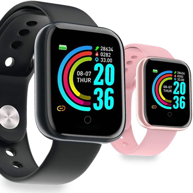 

the Mens' Watches Women Digital Clock Waterproof Sports Fitness Tracker Blood Pressure Heart Rate Monitor for Android IPhone