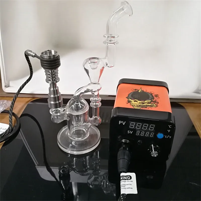 Медицинский Pro E-Nail комплект Электрический Dab Enail с пультом дистанционного управления 10 мм 16 мм 20 мм Тепловая катушка Гибридный Ti гвоздь для стеклянных бонгов