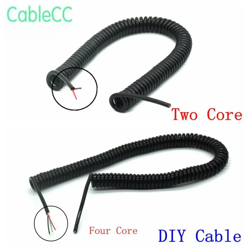 DIY spring roll curve USB cable USB 4 core and 2 core Micro Mini USB extension 1