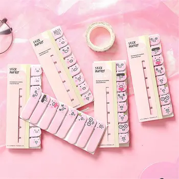 

2 Sets Cute Pig N Times Memo Pad Sticky Notes Cartoon Animal Bookmark Stationery Label Stickers School Supplie Notepad escolar