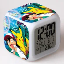 XINQIANG Horloge Pokemon Cr/éative Anime Pokemon r/éveil Pok/émon Pikachu color/é Humeur r/éveil Cadeau cr/éatif
