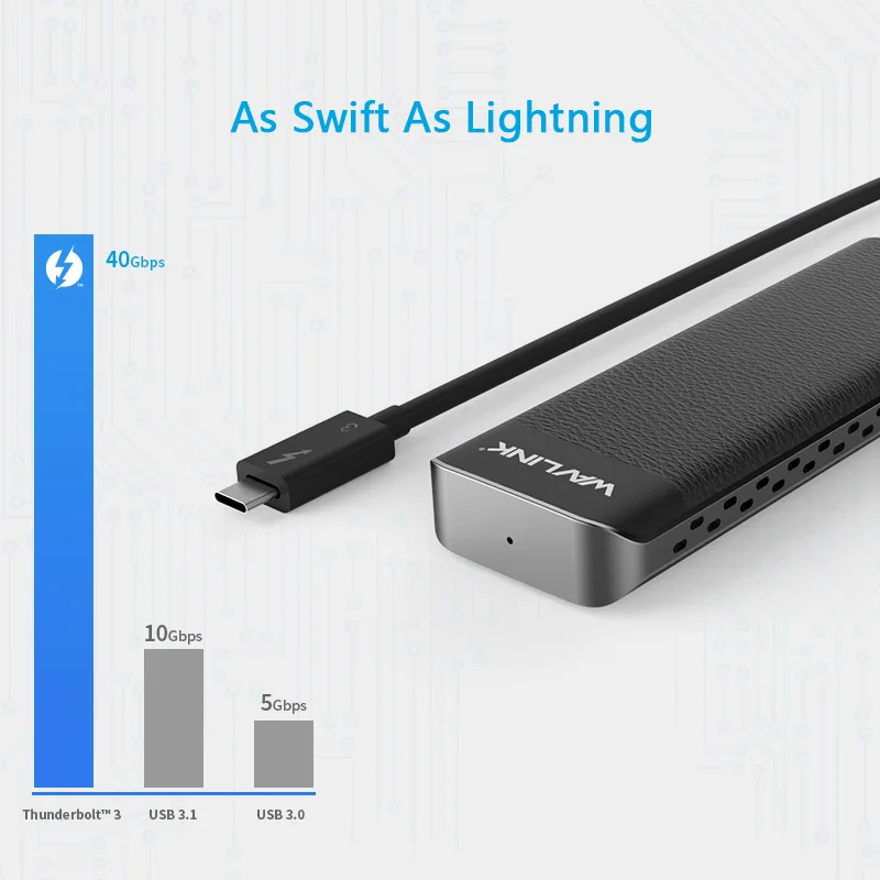 Intel Сертифицированный Thunderbolt™3 NVME внешний SSD usb type-C 40 Гбит/с отличное рассеивание для microsoft Windows& Mac OS Wavlink