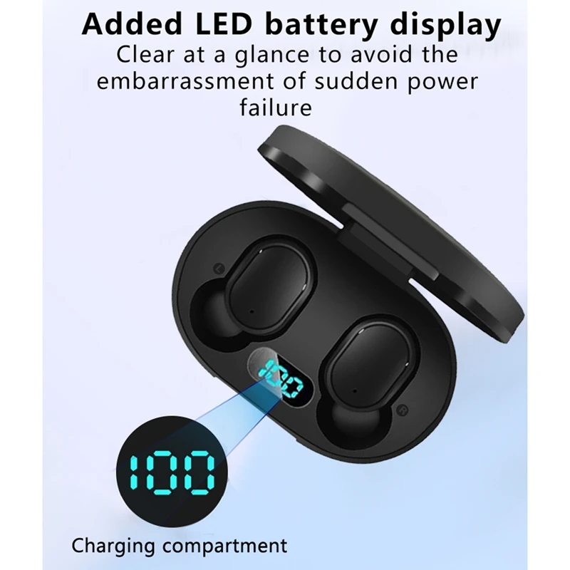A6L TWS Wireless Earphones LED Display Bluetooth V5 0 Headsets with Mic for Xiaomi Redmi for iPhone Huawei Samsung