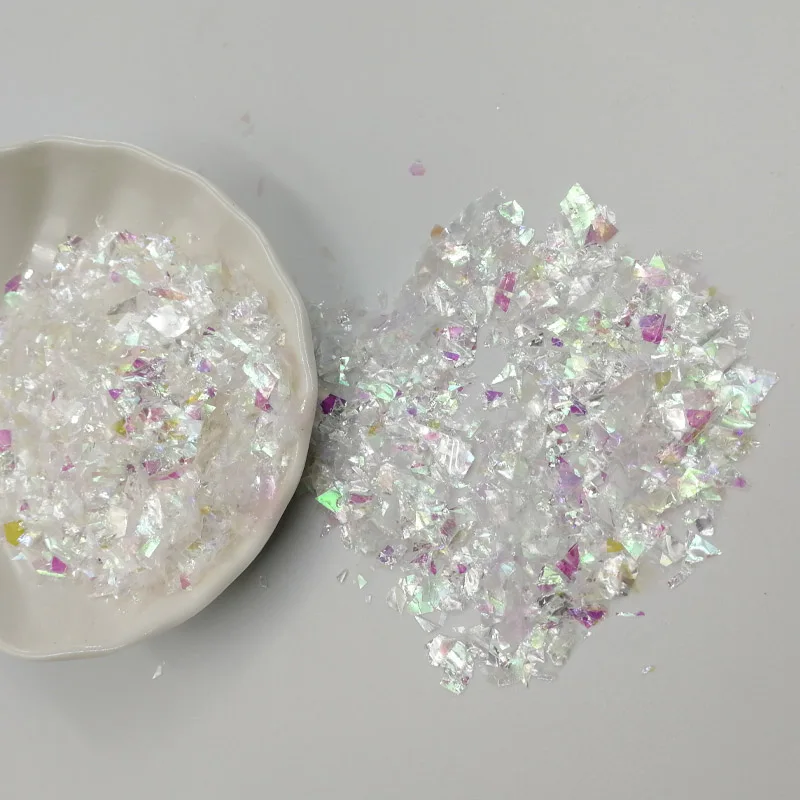 Gold White 10/20g нерегулярные изоляционная бумага блесток DIY Блестки для ногтей красочные пайетками; Блестящие Блестки для нейл Арта(искусство украшения ногтей) для 3D украшение для ногтей - Цвет: Gold White
