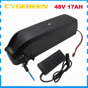 

500W Down tube Hailong 48V 17Ah battery 13S 48 V lithium 18650 battery with USB Port F1L 3400mah cells with 2A Charger