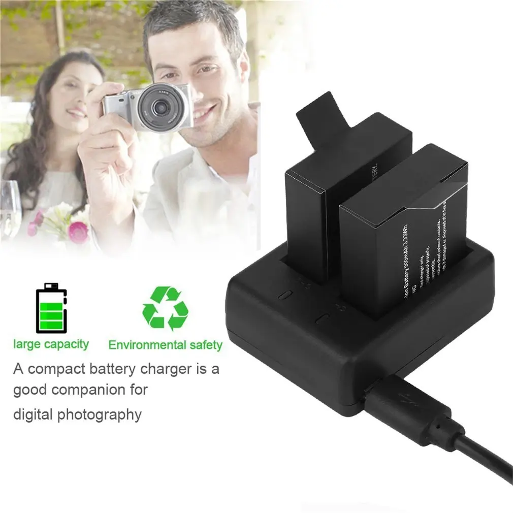 3,7 в 900 мАч USB двойное зарядное устройство с 2 шт. батареи для SJ4000/SJ5000/SJ6000/SJ5000+/SJ4000+/SJ5000X. M10/M10