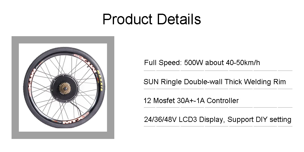 Электрическое преобразование велосипедов комплект 48 в 500 Вт регенерация тормозов Мотор заднего колеса для 20-29 дюймов 700C eBike Электрический велосипед MTB