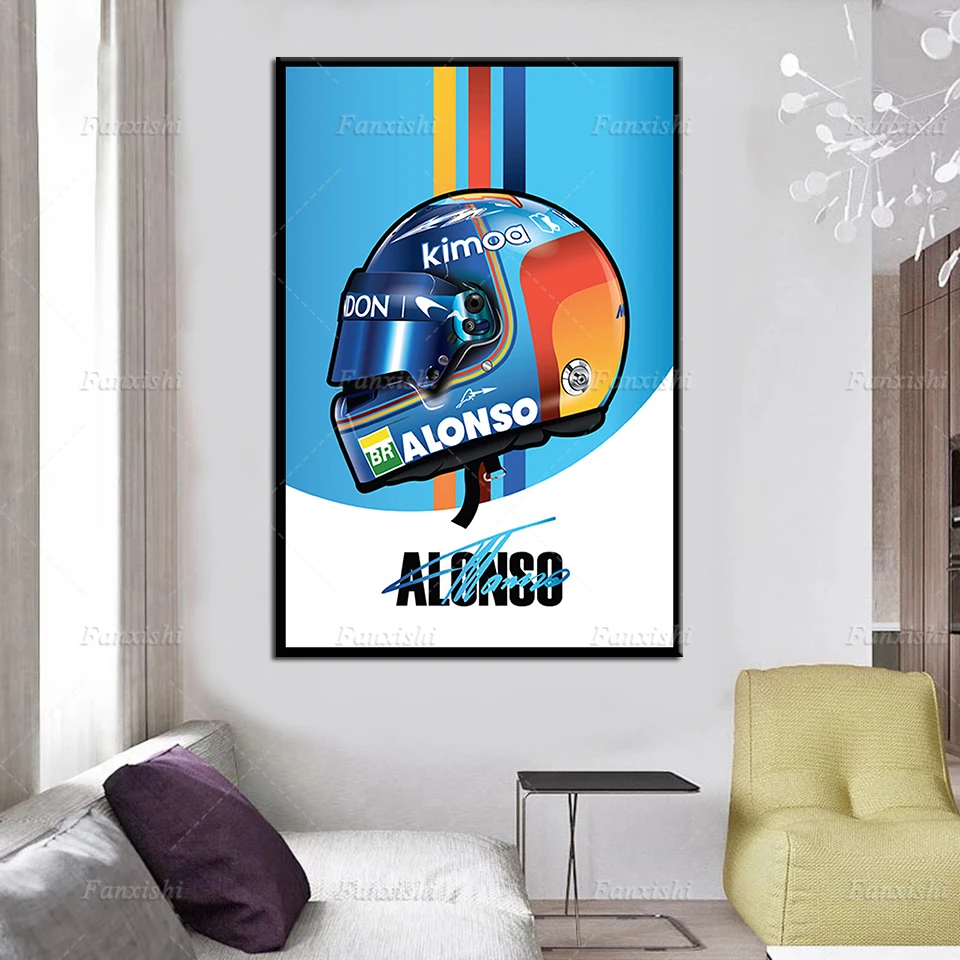 Fernando Alonso 100 Podiums F1 Poster Racing Figure Print Canvas Painting  Home Decor Wall Art Picture For Living Room Frameless - AliExpress