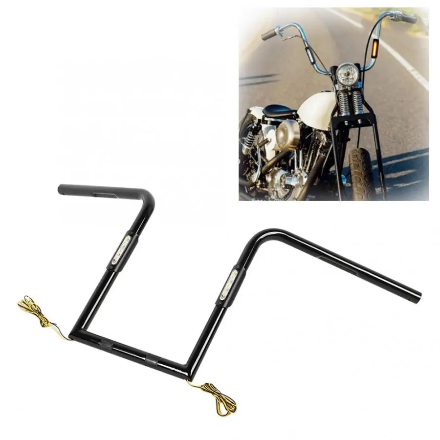 

turn signals motorcycles Universal Motorcycle Rise Drag Handle Bars Handlebar Led Turn Signal Light 883 XL1200 motorcycle