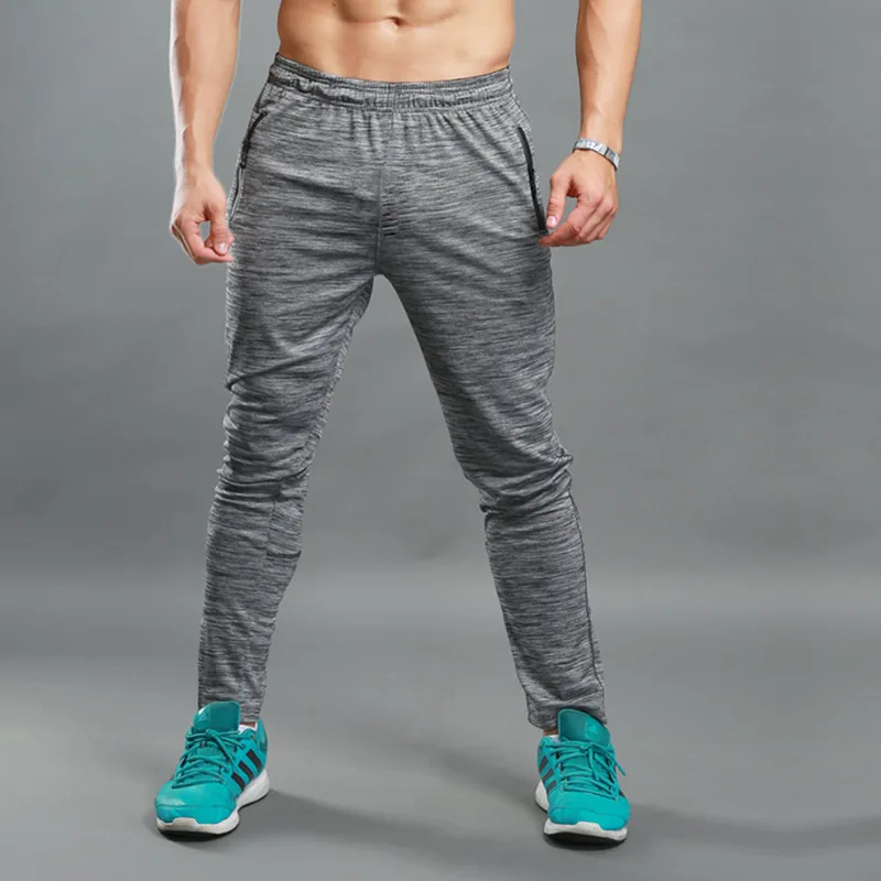 Осень-зима мужские Штаны бег высокоэластичные брюки шнурок Штаны на молнии; спортивные брюки с карманами и тренировок, длинные брюки 3XL