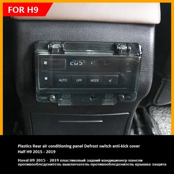 

For Haval H9 2015-2019 Plastics Rear air conditioning panel Defrost switch anti-kick cover anti-scratch protection Car styling