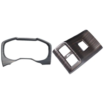 

2 Pcs for Toyota Car Accessories,1 Pcs Chrome Dashboard Decorative Frame Trim & 1 Pcs Rear Air Vent Outlet Cover Trim