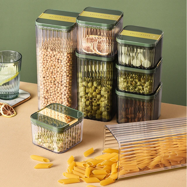 Glass Storage Jar Airtight Food Jars Cereal Canisters Food Storage  Containers for cookie Beans Snacks Spice Pasta - AliExpress