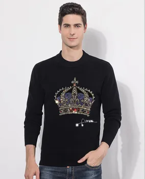 

Sweaters Men Winter hot drill Knitted Men Pullovers Autumn Diamond stone Men Sweater