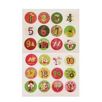

24pcs/set Christmas Series Advent Calendar Filling Candy Gift Bag with Stickers 67JB