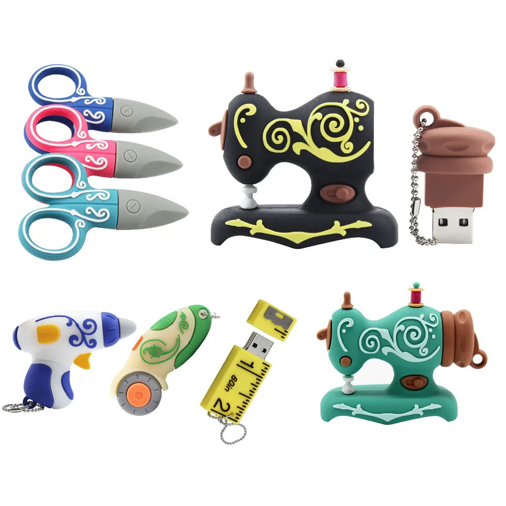 Pendrive Cartoon Usb-Stick U-Disk Memory Text Me 128G 16GB 8GB 4GB 32GB 64GB Scissor