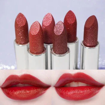 

Long-lasting Waterproof Moisturizing Lipstick Non-stick Cup Easy To Color Lip stick Shiny Matte Little Diamond Lipstick