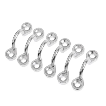 

6 Pack 5mm Wire Eye Straps, Kayak Deck Loops, Tie Down, Stainless Steel 316