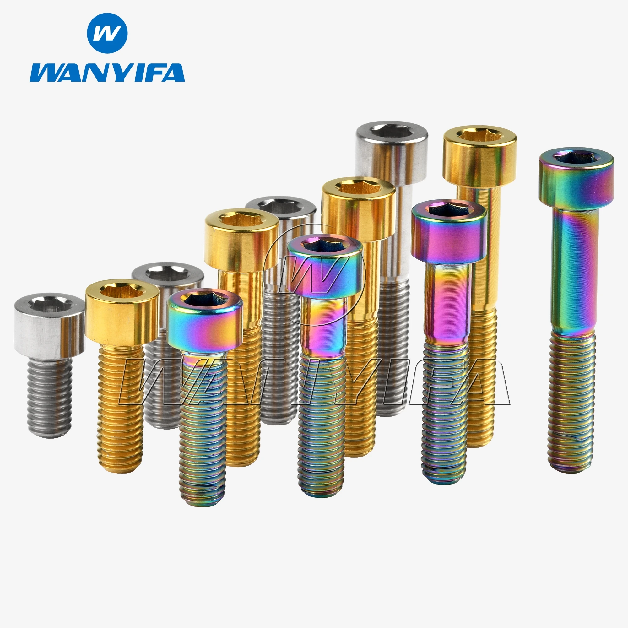 Титановый &quotWanyifa&quot Болт DIN912 M10x20 25 30 35 40 45 50 55 60 мм 1 5 шаг разъем Кепки головкой винт
