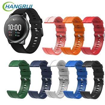 

For Haylou Solar Smart Watch Silicone Replacement Wristband 8 Solid Color Soft Silicone Strap For Haylou LS05 Smart Accessories