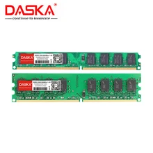 DASKA – DDR2 4 go (2 go x 2 pièces) pc2 6400 800Mhz pour PC de bureau pc2 6400 667MHZ (pour Intel AMD), haute compatibilité