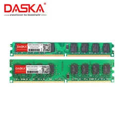 DASKA – DDR2 4 go (2 go x 2 pièces) pc2 6400 800Mhz pour PC de bureau pc2 6400 667MHZ (pour Intel AMD), haute compatibilité 