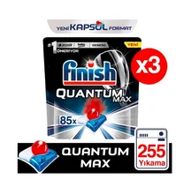 Frete grátis acabamento quantum max máquina de lavar louça detergente 3x85 tablet acabamento quantum max 255 cápsulas