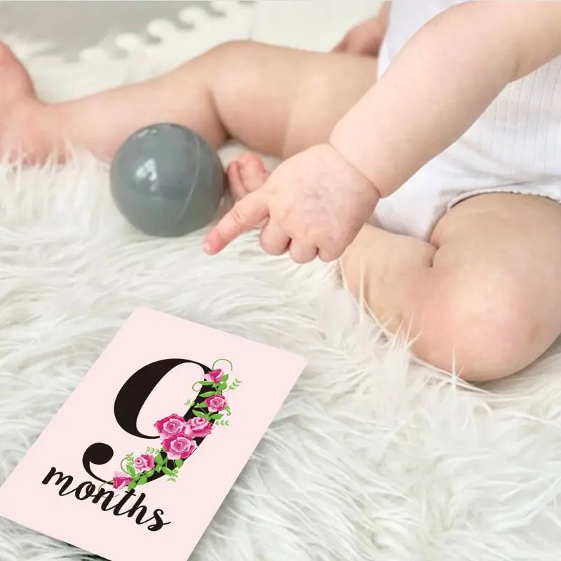 Baby Milestone Photo Cards-набор из 12 фотооткрыток, чтобы запечатлеть первый год памяти вашего ребенка