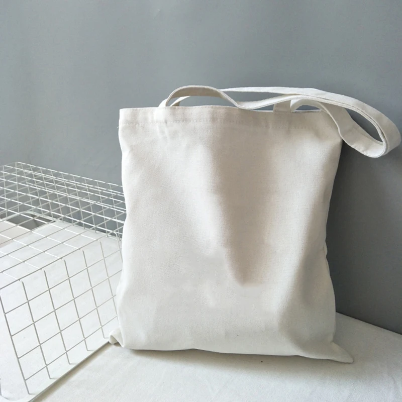 Fashion Solid Color Canvas Bag With Zipper Harajuku Female Tote Shopping Bag College Black White Original Shoulder Bag Daily Use