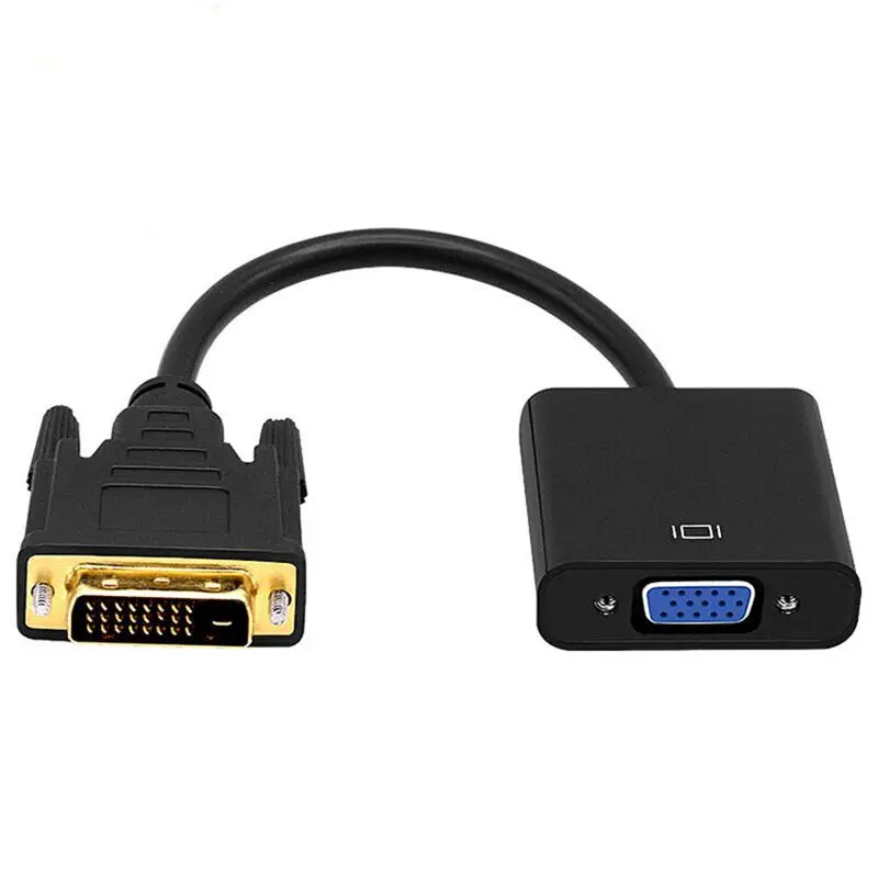 С DVI на VGA Кабель-адаптер 1080P DVI-D на VGA кабель 24+ 1 25 Pin DVI штекер на 15 Pin VGA Женский видео конвертер для ПК Дисплей