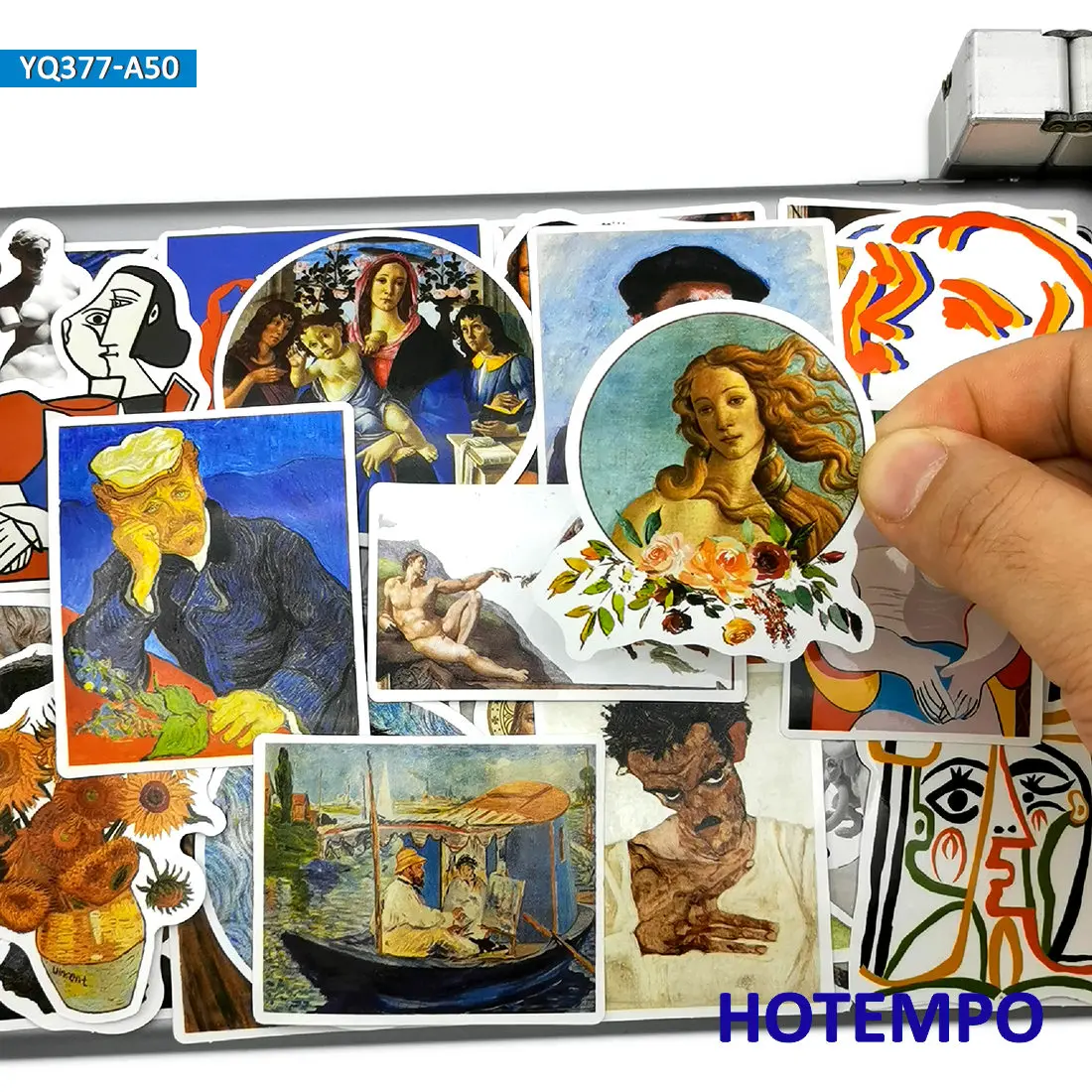 Stickers Laptop-Luggage-Case Skateboard Car Decal Van Gogh Oil-Painting-Style Mobile-Phone