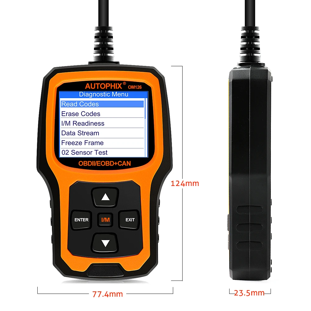 Autophix OM126 Автомобильный сканер полный OBD2 сканер анализатор двигателя для OBD 2 ODB автомобильный диагностический инструмент