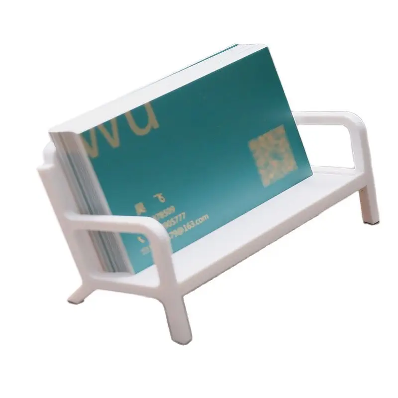Bench Figure Business Card Case Simple Modern Style Calling Card Holder Id Business Ornament Gift Office Table