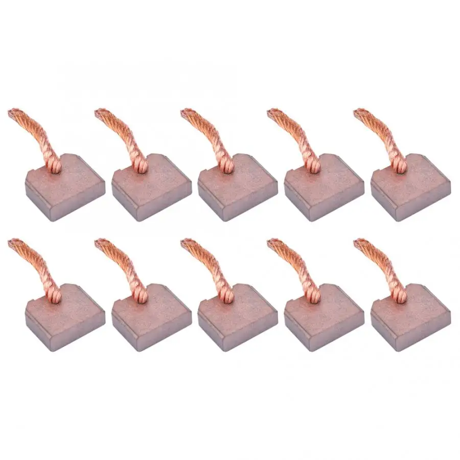 10Pcs J458 8x25x21mm 저소음 전기 모터 카본 브러쉬 교체 키트 FT-128 자동차 스타터 모터 용 전동 공구 액세서리