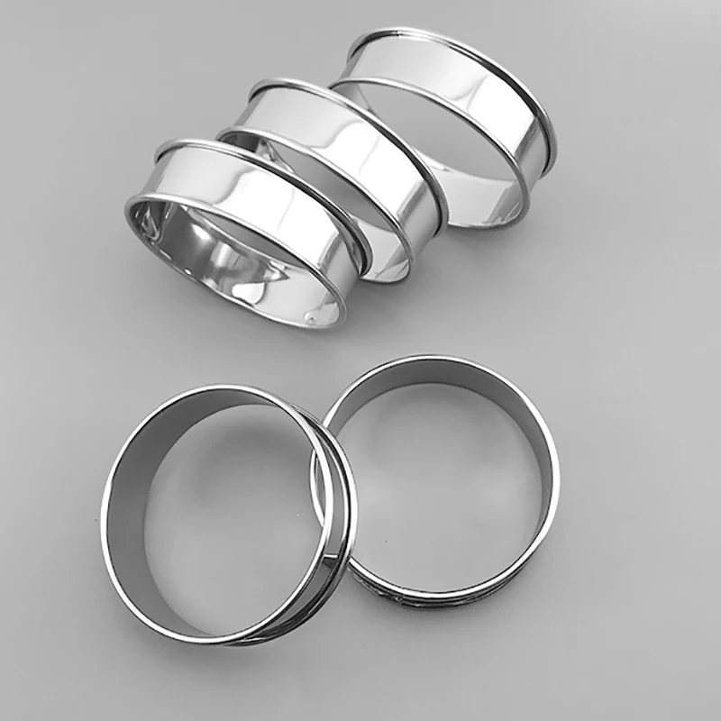 4/6/8pcs Mini Tart Ring Stainless Steel Tartlet Mold Circle 2 H1a613afcd8bc49b5a15aaec9634558bbl