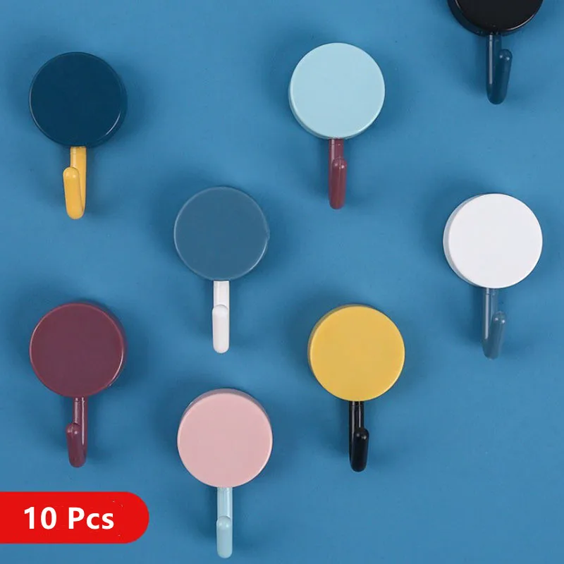 Strong non-marking hooks kitchen bathroom sticky no hole punch wall convenient coat Decorative | Дом и сад