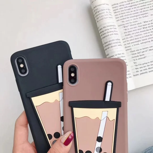 Забавный мягкий чехол Boba с жемчугом и молочным чаем 11 11pro apple X xs max, чехол для мобильного телефона iphone 8, 7 plus, 6s, 6, XR, все включено, силикон