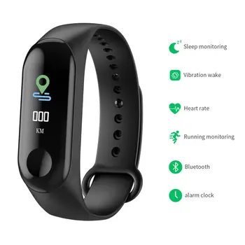 

M3 Smart Band Watch Bracelet Fitness Tracker Pedometer Blood Pressure Heart Rate Monitor Waterproof Wristband