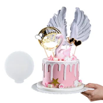 

White Cakeboard Round,Reusable Cake Circle Bases Round Cake Boards 4/6/8/10/12 inch Plate Thicker Cake Cardboards Base