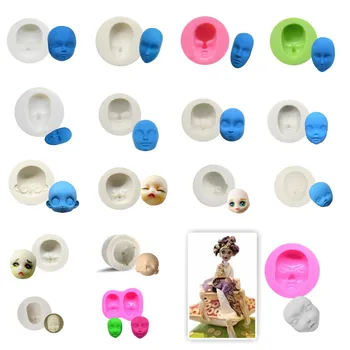 

3D Human Face Silicone Mold Cake Border Decoration Moulds DIY Fondant Chocolate Sugarcraft Mould Cake Decorating Tools Bakeware