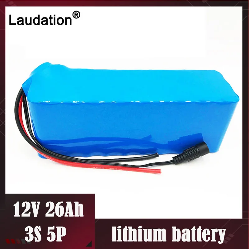 Laudation 12V Батарея пакет 26000 мА/ч 18650 26Ah Перезаряжаемые батареи для