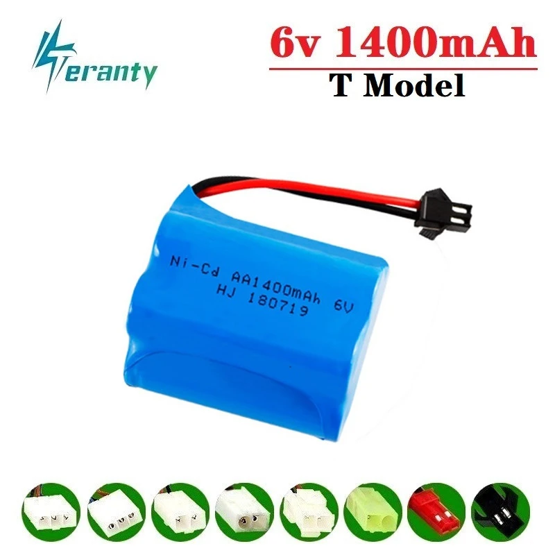 1400mah 6v аккумуляторная батарея для Rc игрушки автомобили танки грузовики роботы