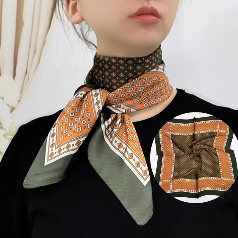 Gorąca sprzedaż 2020 kobiet jedwabny szalik kwadratowych włosów szale Foulard głowy marki szale i okłady chustka chustka hidżab 70*70cm 1 Gorąca sprzedaż 2020 kobiet jedwabny szalik kwadratowych włosów szale Foulard głowy marki szale i okłady chustka chustka hidżab 70*70cm 1