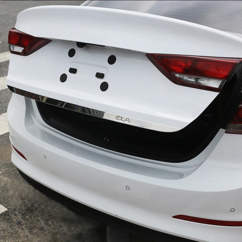 Для Hyundai Elantra Avante 2016 2017 из нержавеющей стали задняя дверца-Крышка отделки