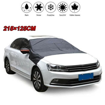

auto 215*125CM/245*145CM Car Windshield Cover Sun Shade Winter Snow Ice Rain Dust Frost Guard Protector 2019 210T Silver Cloth