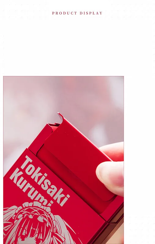 Аниме Дата живого токисаки Куруми косплей реквизит кошмар анти-складной металлический портативный ящик для хранения сигарет коробка коллекция