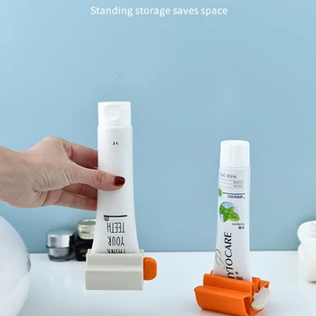

1Pcs Rolling Holder Manual Bathroom Accessories Toothpaste Dispenser Portable Multi Purpose Reuse Toothpaste Tube Squeezer ABS