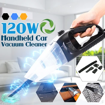 

Car Vacuum Cleaner For Car Portable Vacuum Cleaner Handheld 12V 120W Mini Car Vacuum Cleaner Auto For home Office Strong Power