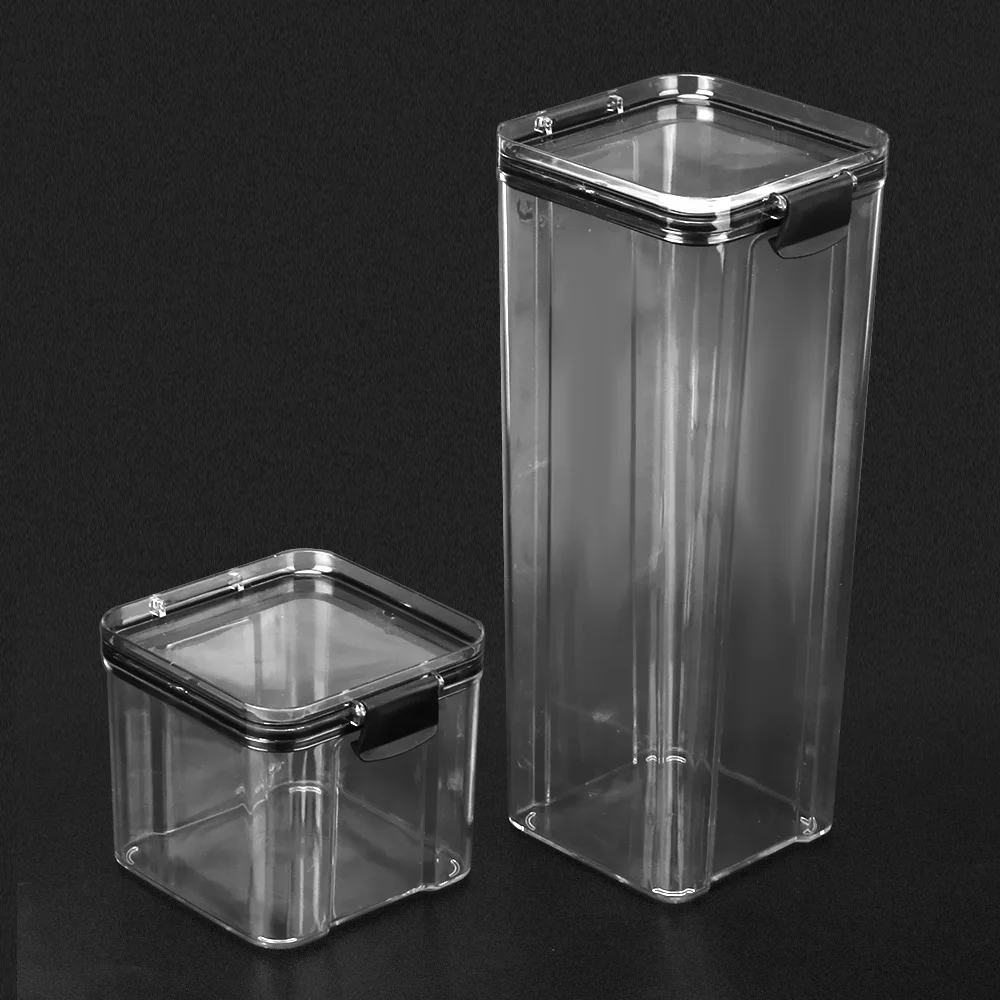 Plastic Kitchen Refrigerator Box Noodle Multigrain Tank Transparent Sealed Cans Bottle Food Storage Container 700/1800ML 4