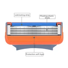 GL бритья лучшее качество! кабель 4 шт./лот профессиональный 5 слоев бритья Razor Blades, совместимый для Пятислойный клинок Для мужчин Уход за лицом